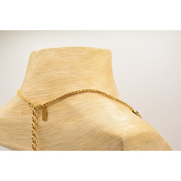 Kate Spade Crystal Confetti Necklace Chain Black Open Bezel Crystal Gold Tone 9J - Picture 10 of 12